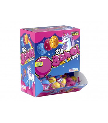 BIG BABOL UNICORN EGGS MONOPEZZO ESPOSITORE BOCCA DI LUPO DA 200 PZ.