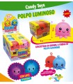 GIOCATTOLO LUMINOSO A FORMA DI POLPO ASSORTITO CON CARAMELLE CONF.12PZ X 3GR