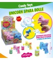 UNICORN SPARA BOLLE DIVERTENTE GIOCATTOLO A FORMA DI UNICORNO CON CARAMELLE ASSORTITE CONF.12PZ X 3GR