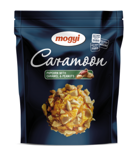 POPCORN CARAMOON MOGYI CON GLASSATURA AL CARAMELLO E ARACHIDI 70g. CONF. 20 PZ.
