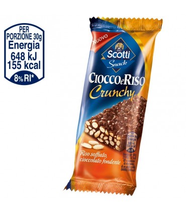 SNACK RISO SCOTTI CIOCCO RISO CRUNCHY 30g: CONF. 36 PZ.