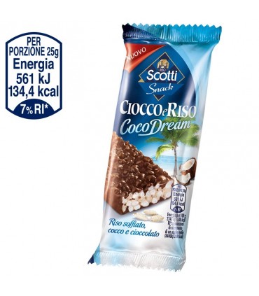 SNACK RISO SCOTTI CIOCCOeRISO DREAM  25g. CONF. 36 PZ.