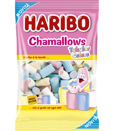 BUSTINA CHAMALLOWS TUBULAR COLORS HARIBO 50GR
