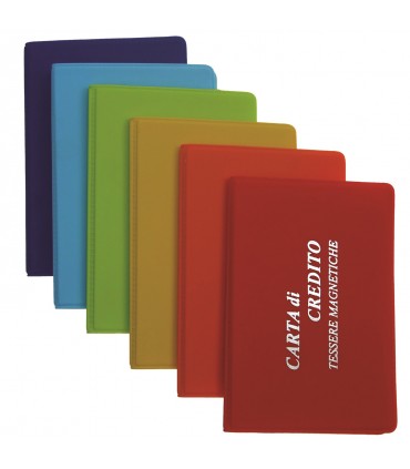Portacard in pvc a 5 Scomparti con interno a fisarmonica Expo da 24 pz. colori assortiti come da foto