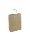 Buste carta manico in cordino misura 22x10X32 colore Avana Conf. 25 pz.