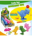 DINOSAURO TOYS  GIOCATTOLO CON MECCANISMO A CORDA CAMMINA E SALTA CON ALL'INTERNO CARAMELLE ASSORTITE CONF.12PZ X 3GR