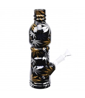 bong atomic in bottiglia di vetro H.25 cm COLORE NERO Confezionato in scatola