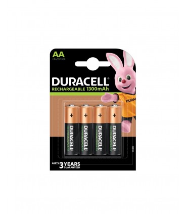 Pile Duracell Stilo Ricaricabili 1300 mAh blister 4 pz.
