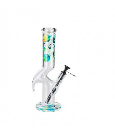 Bong PROF SPACE in vetro trasparente spessore 6mm. H.31 cm confezionato in scatola