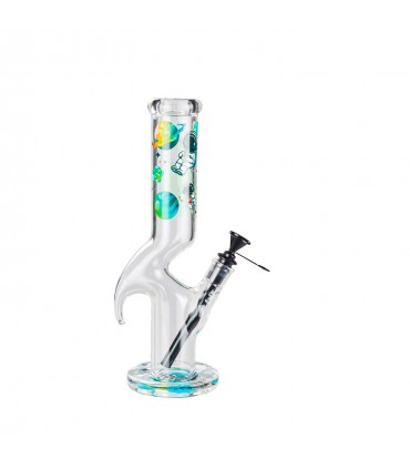 Bong PROF SPACE in vetro trasparente spessore 6mm. H.31 cm confezionato in scatola