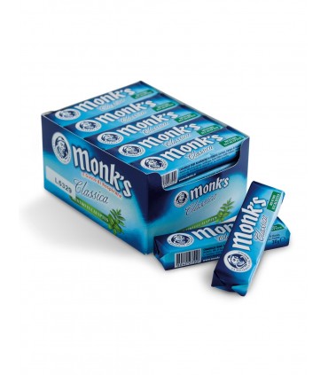 CARAMELLA MONK'S BALSAMICA CLASSICA E EXTRA FORTE 30gr STICK EXPO DA 120 PZ. ASSORTITI