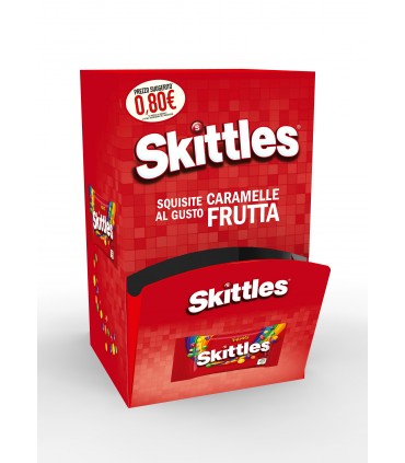 SKITTLES ORIGINAL GUSTO FRUTTA BUSTINA 38G EXPO DA MARSUPIO DA 42 PZ.