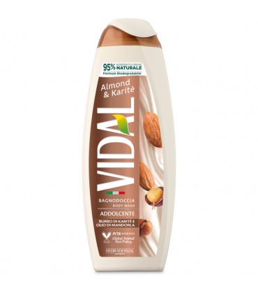 BAGNOSCHIUMA VIDAL ADDOLCENTE AL BURRO DI CARITE' E OLIO DI MANDORLA  da 250 ML.