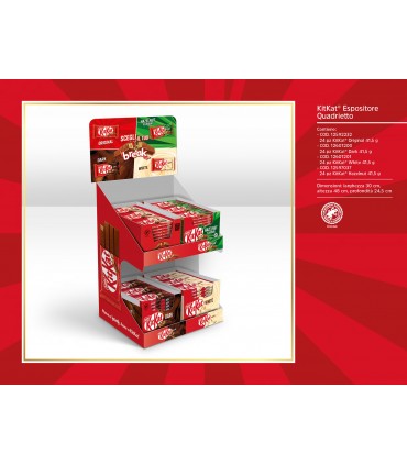 KIT KAT ESPOSITORE QUADRIETTO DA BANCO 96PZ