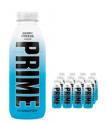 BEVANDA prime energy drink hydration berry freeze senza caffeina bottiglia DA 500ML edizione limitata u.k. CARTONE 12PZ.