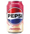 PEPSI COLA STRAWBERRIES "n" CREAM FLAVOUR senza zuccheri edizione limitata u.k.LATTINA DA 330ml CARTONE DA 12 PZ.