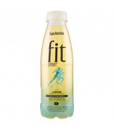 BEVANDA SANATTIVA FIT SPORT ISOTONICA CON SALI MINERALI GUSTO LIMONE BOTTIGLIA PET DA 500ML CONF. 6 PZ.