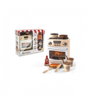 SET CUCINA TEOREMA CON LUCI ED EFFETTI SONORI SPORTELLO APRIBILE PROGRAMMA CUCINA CONFEZIONATA IN SCATOLA