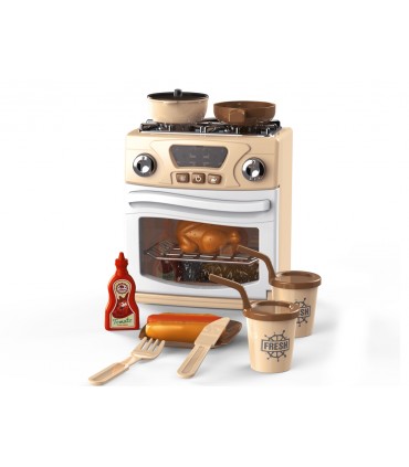SET CUCINA TEOREMA CON LUCI ED EFFETTI SONORI SPORTELLO APRIBILE PROGRAMMA CUCINA CONFEZIONATA IN SCATOLA