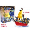 VELIERO PIRATA TEOREMA ALLA CONQUISTA DEL TESORO TANTI ACCESSORI INCLUSI L.35CM CONFEZIONATO IN SCATOLA