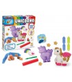 PLASTIART UNICORNO TEOREMA GIOCHI CON 3 VASETTI DI PLASTILINA SUPER SOFFICE DA 50GR CON FORMINE