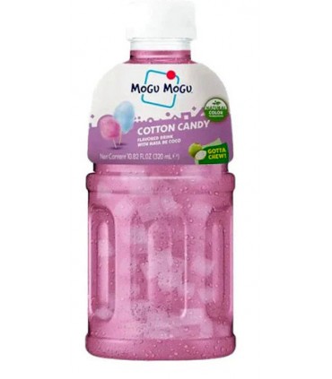 BEVANDA MOGU MOGU AL GUSTO COTTON CANDY  E NATA DE COCCO CON PEZZI DI FRUTTA  BOTTIGLIA DA 320ML CONF. 6PZ.