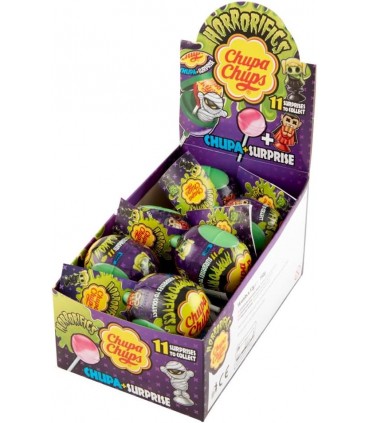 LECCA LECCA CHUPA CHUPS CON SORPRESA HORRORIFICS CONF. 16 PZ.