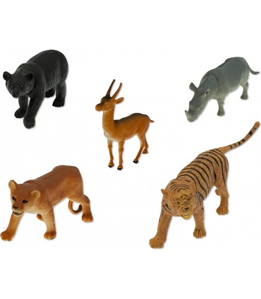 GEO NATURE ANIMALI RIGIDI GRANDI DELLA SAVANA TEOREMA GIOCHI 12PZ. CON POSTER INCLUSO