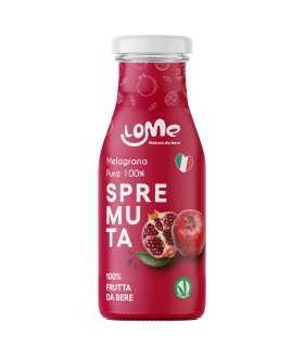 SPREMUTA LOME DI PURA MELAGRANA 100% FRUTTA DA BERE  BOTTIGLIA IN VETRO DA 200ML CONF. 12PZ.