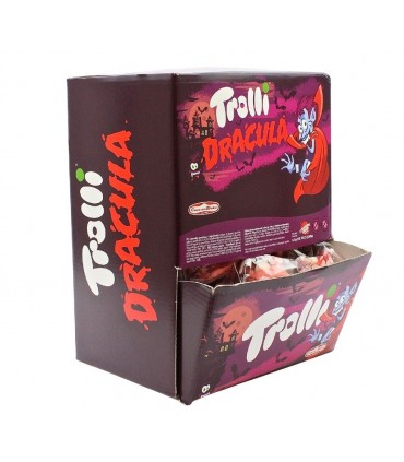 TROLLI KISS DRACULA CARAMELLA GOMOSSA DA 6.5GR. ESPOSITORE A BOCCA DI LUPO DA 200 PZ.