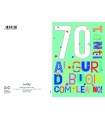 Biglietto MARPIMAR  AUGURI DI Buon Complenno 70 Anni conf. 6 pz. monosoggetto