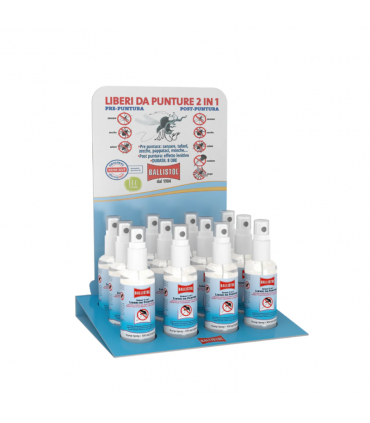 spray liberi da punture ballistol 3in1 Lozione da 100ml in expo da 12 pz.