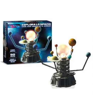 TEOREMA GIOCHI ESPLORA LO SPAZIO KIT DA ASSEMBLARE CON PIANETI GIREVOLI 50 PZ COLORI E PENNELLINO INCLUSO