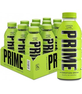 BEVANDA prime energy drink LEMON LIME senza caffeina bottiglia DA 500ML CARTONE 12PZ.
