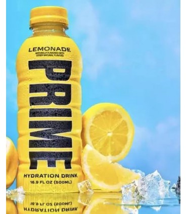 BEVANDA prime energy drink LEMONADE senza caffeina bottiglia DA 500ML CARTONE 12PZ.