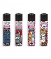 Accendino Clipper Micro pussycat conf. 48 pz. assortiti con 4 grafiche