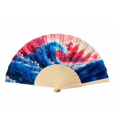 Ventagli in Legno E TESSUTO conf. 12 pz. assortiti come in foto REF.413