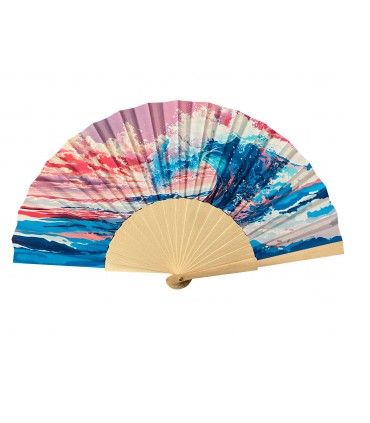 Ventagli in Legno E TESSUTO conf. 12 pz. assortiti come in foto REF.413