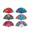 Ventagli IN PLASTICA STAMPATI conf. 12 pz. assortiti come in foto REF.428
