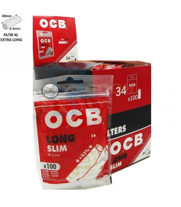 Filtri OCB LONG 6MM L.22.5MM IN BUSTINA CONF. 30 BUSTINE DA 120 FILTRI