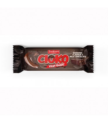 BARRETTA CIOKO VERY GOOD BROWNIE CON CIOCCOLATO AL LATTE ZANIBONI 40G CONF. 24 PZ.