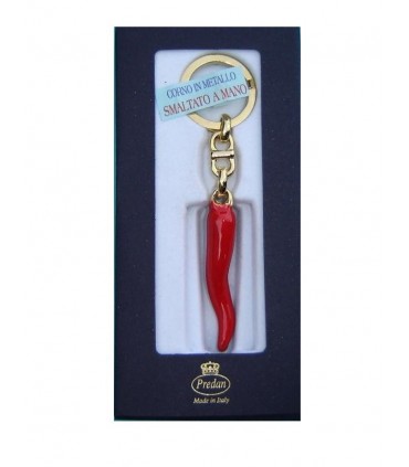 Corno Grande in Metallo Smaltato a Mano in scatola da regalo