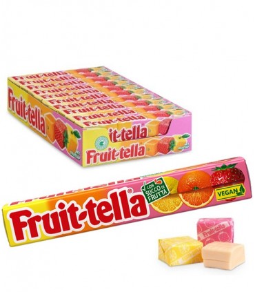 FRUITTELLA ALLA FRUTTA VEGAN ASSORTITI STICK CONF. DA 20 PZ.