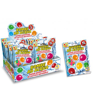 BOMBE AD ACQUA GAVETTONI IN LATTICE NATURALE TEOREMA GIOCATTOLI CONTIENE 48 CONFEZIONI DA 40 PALLONCINI