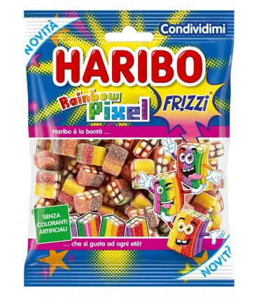 BUSTINA RAINBOW PIXEL HARIBO 80GR