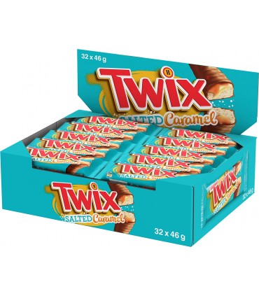 TWIX salted & caramel biscotto ripieno al caramello salato 46G conf. 32 pz.