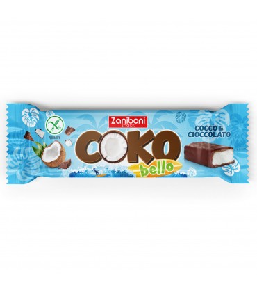 BARRETTA COKO BELLO ZANIBONI AL COCCO CON CIOCCOLATO AL LATTE 40G CONF. 24 PZ.