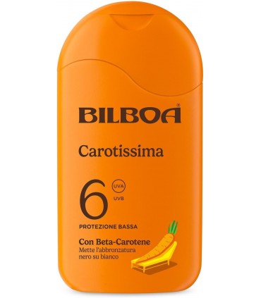CREMA SOLARE BILBOA CAROTISSIMA PROTEZIONE BASSA  SPF6 DA 200ML