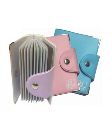Portacard in PVC a Libro da 20 Scomparti Twenty conf. 24 pz. assortiti con 6 colori pastello