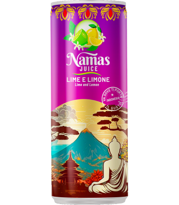 namas juice bevanda non gassata con succo LIME E LIMONE lattina da 250ml conf. 12 pz.